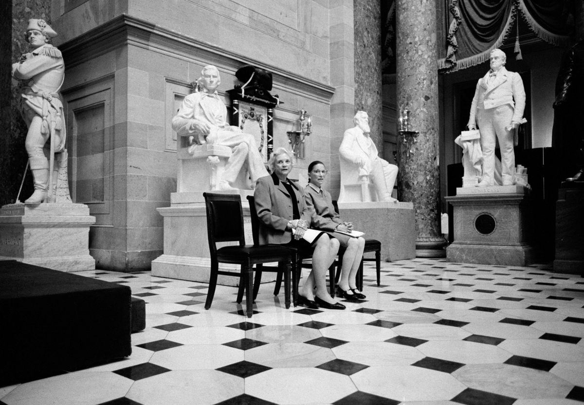 Sandra Day O'Connor and Ruth Bader Ginsburg, First and Second Women to serve as Justices on the U.S. Supreme Court, Statuary Hall in the U.S. Capitol Building, Washington, D.C.