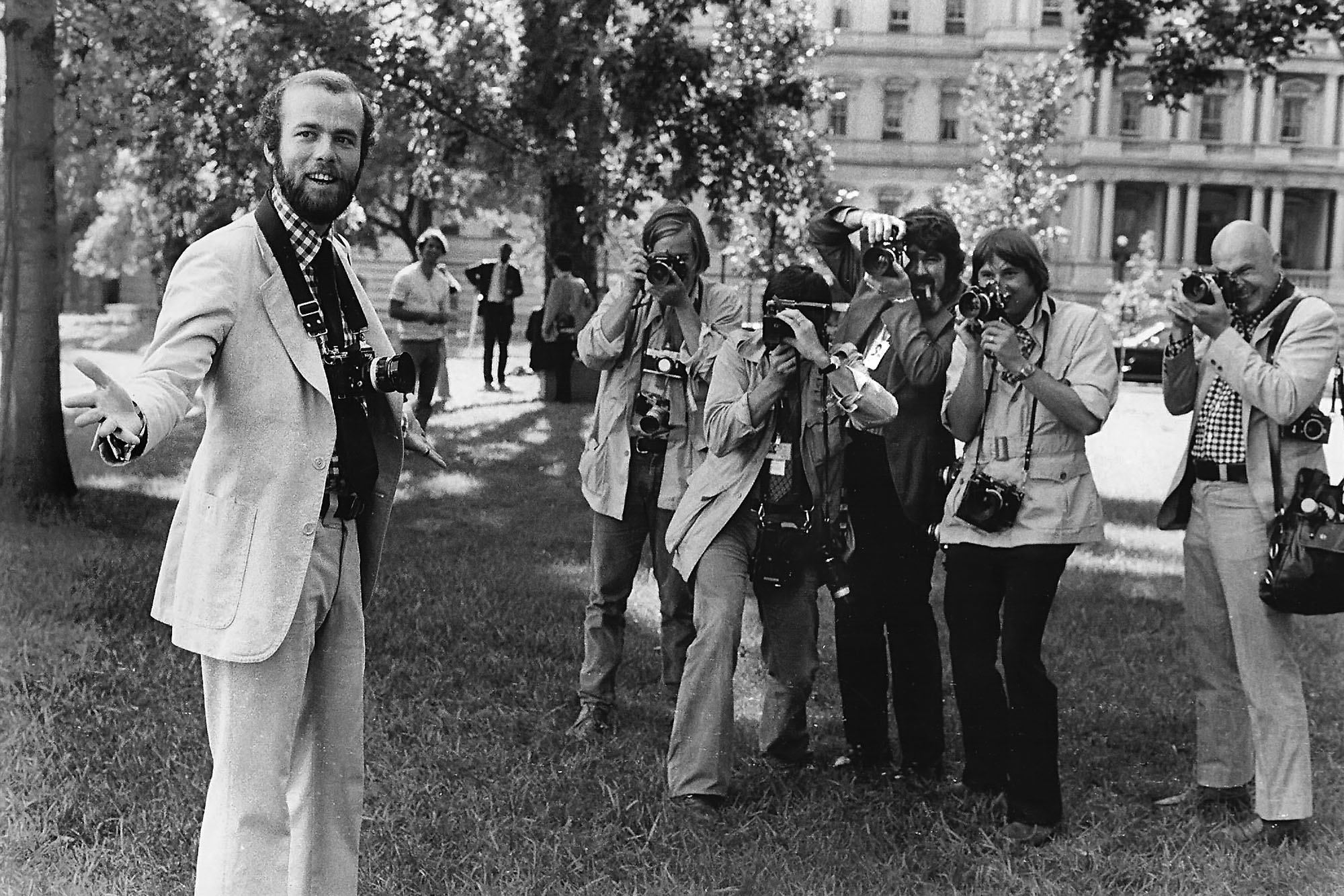 David Hume Kennerly, Photographer, and His Colleagues, White House Lawn, Washington, D.C.